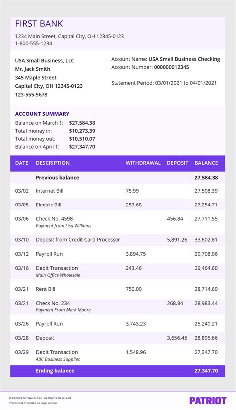 The transaction Statement .